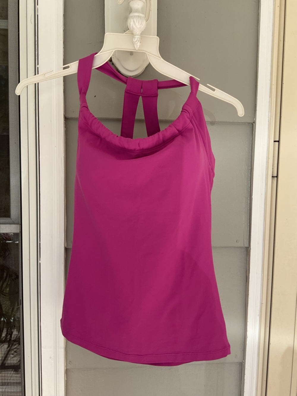 prAna Women’s Quinn Chakara Yoga Tank Top w/ Shelf Bra  Fuchsia Sz XS XSmall NWT
